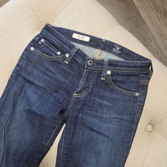 Ag Adriano Goldschmied Blue Stilt Cigarette Leg Womens 24 R - Picture 2 of 12